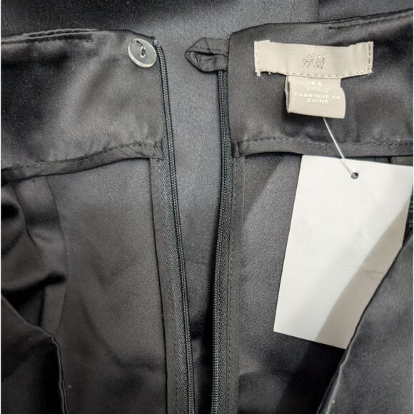 H&M NWT Black puffy knee length party skirt size 8 - Picture 3 of 9